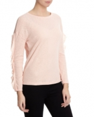 Long-Sleeved Ruffle Top