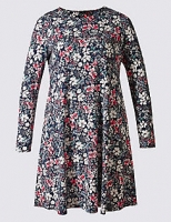 Marks and Spencer  PLUS Floral Print Long Sleeve Swing Dress