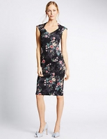 Marks and Spencer  Floral Shadow Cap Sleeve Scuba Dress