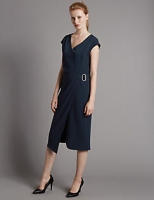 Marks and Spencer  Buckle Cap Sleeve Shift Dress
