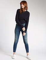 Marks and Spencer  Ripped Skinny Leg Frayed Jeans
