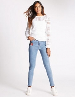 Marks and Spencer  Floral Embroidered Skinny Leg Jeans