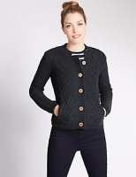Marks and Spencer  Cable Knit Button Through Cardigan
