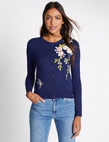 Marks and Spencer  Embroidered Button Through Cardigan