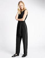 Marks and Spencer  Contrast Piped Jumpsuit with Belt