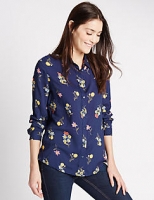 Marks and Spencer  Pure Modal Floral Print Long Sleeve Shirt