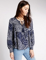 Marks and Spencer  Printed Notch Neck Blouse