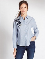 Marks and Spencer  Pure Cotton Embroidered Shirt