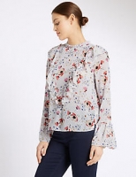 Marks and Spencer  Floral Print Long Sleeve Blouse