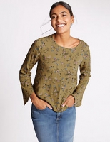 Marks and Spencer  Floral Print Long Sleeve Blouse