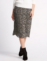 Marks and Spencer  Leopard Print Pleated Skirt