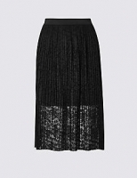 Marks and Spencer  Pleated Lace Skirt