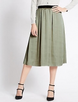 Marks and Spencer  Pleated Satin A-Line Skirt