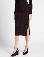 Marks and Spencer  Checked A-Line Midi Skirt