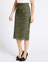 Marks and Spencer  Lace Pocket Midi Skirt