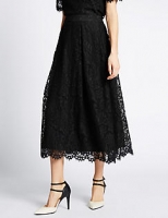 Marks and Spencer  Cotton Blend Lace A-Line Skirt