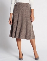 Marks and Spencer  Textured Midi A-Line Skirt
