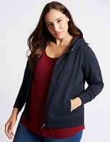 Marks and Spencer  PLUS Zipped Hooded Neck Jersey Top