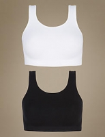 Marks and Spencer  2 Pack Non-Wired Full Cup Seamfree Crop Tops