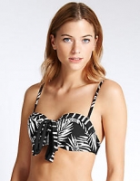 Marks and Spencer  Palm Tree Print Bandeau Bikini Top