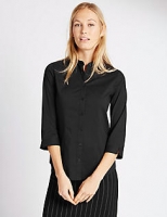 Marks and Spencer  Cotton Blend 3/4 Sleeve Shirt