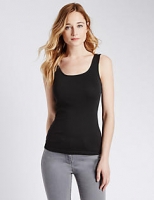Marks and Spencer  Pure Cotton Scoop Neck Vest Top