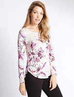 Marks and Spencer  Embroidered Long Sleeve Jersey Top