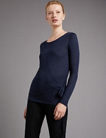 Marks and Spencer  Tie Front Long Sleeve Jersey Top