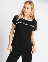 Marks and Spencer  Short Sleeve Tipped Jersey Top