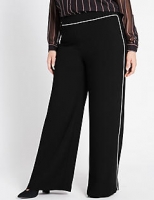 Marks and Spencer  PLUS Piped Palazzo Wide Leg Trousers