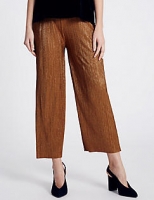 Marks and Spencer  Cropped Wide Leg Plisse Culottes