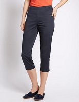 Marks and Spencer  Side Zip Cropped Slim Leg Trousers