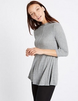 Marks and Spencer  Soft Swing Crew Neck 3/4 Sleeve Tunic