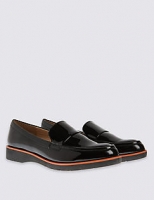 Marks and Spencer  Leather Block Heel Loafers with