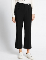 Marks and Spencer  Stitched Boot Leg Cropped Trousers