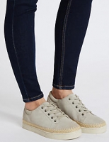 Marks and Spencer  Wide Fit Suede Trainers with Stain Away