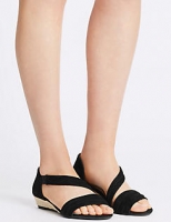 Marks and Spencer  Suede Wedge Asymmetrical Sandals