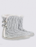 Marks and Spencer  Cable Knit Slipper Boots