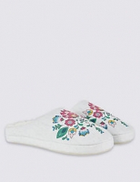 Marks and Spencer  Printed Cross Stitch Mule Slippers