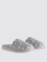 Marks and Spencer  Heart Mule Slippers with Secret Support