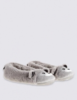 Marks and Spencer  Pull On Racoon Ballerina Slippers