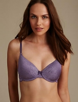 Marks and Spencer  Decorine Marl Lace Wing Padded Full Cup Bra A-E