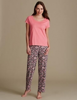 Marks and Spencer  Pure Cotton Ditsy Floral Print Pyjama Set