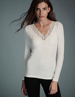 Marks and Spencer  Modal Rich Thermal Long Sleeve Top with Silk