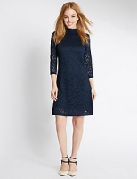 Marks and Spencer  PETITE Lace 3/4 Sleeve Skater Dress