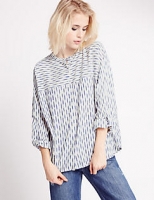 Marks and Spencer  Pure Cotton Striped Long Sleeve Shirt