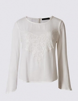 Marks and Spencer  PETITE Long Sleeve Romantic Blouse