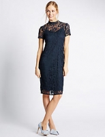 Marks and Spencer  Floral Lace Short Sleeve Shift Dress
