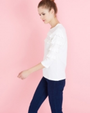 Savida Woven Ruffle T-Shirt