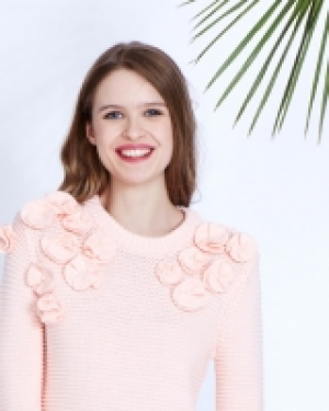 Savida 3D Flower Knitted Jumper